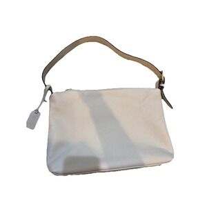 Viola Gigli Purse Pebbled Almond Bone Genuine Leather Made‎ In Italy Adj Strap
